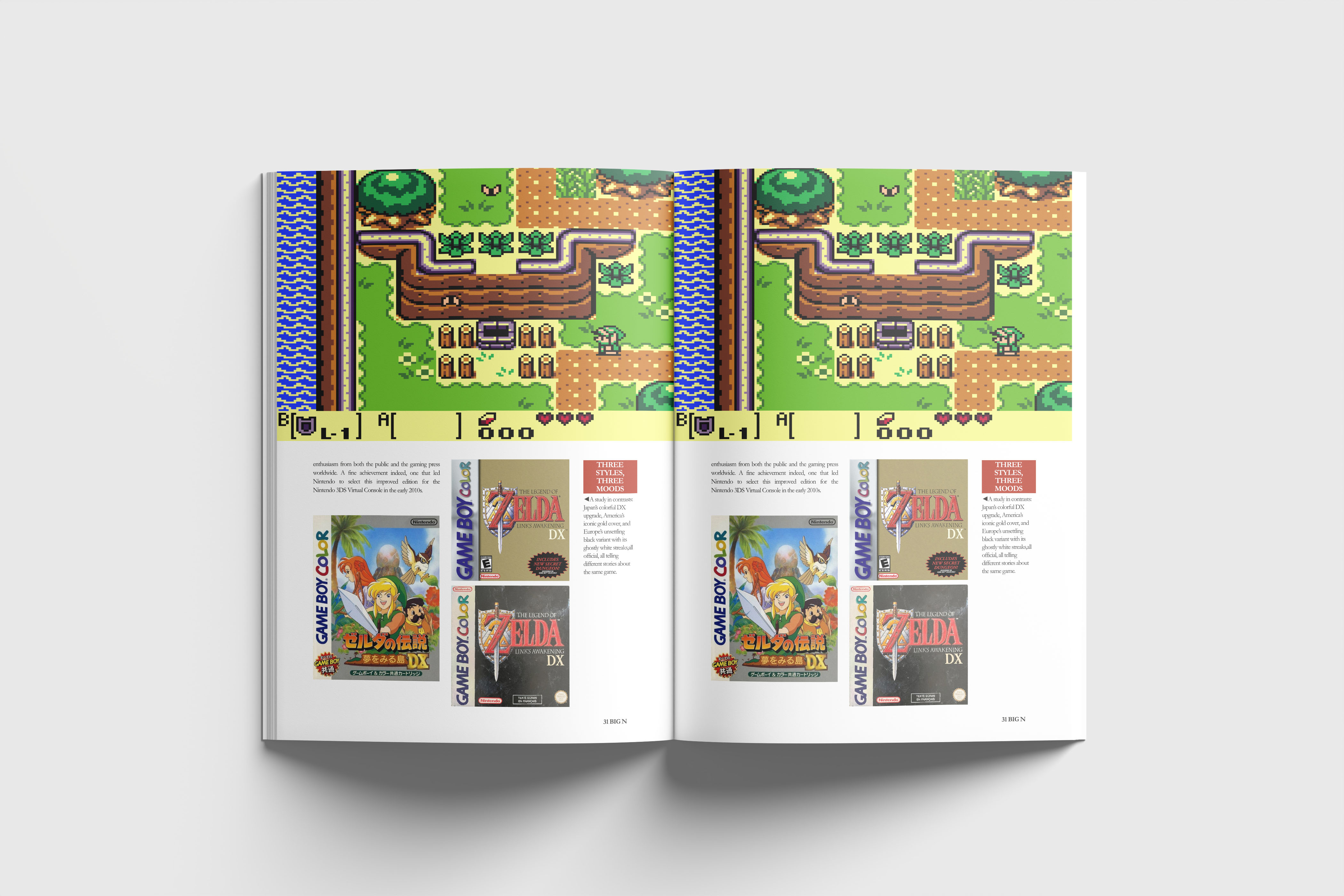 Big N Nintendo dedicated magazine Zelda Link's Wakening Game Boy Sample page 2